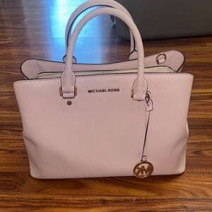 Michael Kors blush pink Satchel with Gold Details